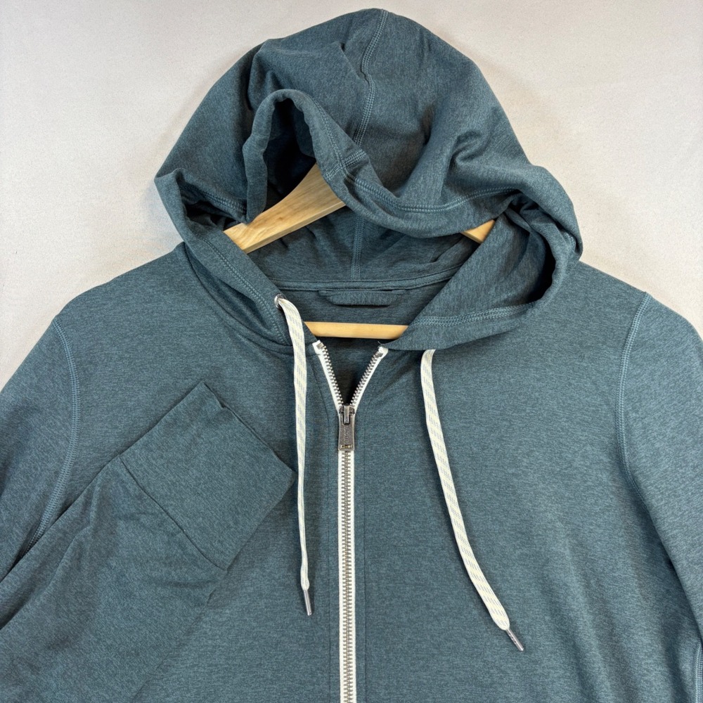 Vuori Halo Performance Zip Up Hoodie Womens Small Blue Green VW268 Athleisure